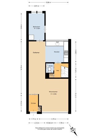 Floorplan - Haadstrjitte 16, 9141 TS Wierum